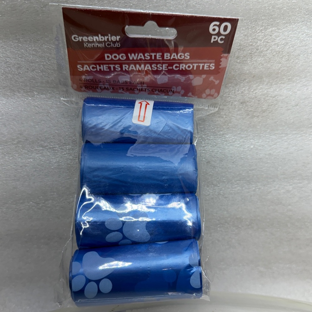Greenbrier Blue Dog Waste Bags - 60 Pack